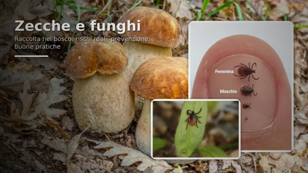 Funghi e zecche: come "evitarle", come proteggersi, come rimuoverle
